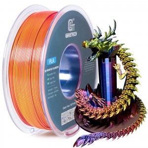 PLA Silk Tri-Color 3D Printer Filament 1.75mm 1kg/roll (Red+Yellow+Blue )