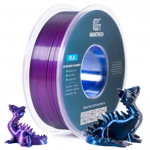 {4KG} PLA Silk Tri-Color 3D Printer Filament 1.75mm 1kg/roll (Blue+Purple+Black)+(Red+Gold+Purple)