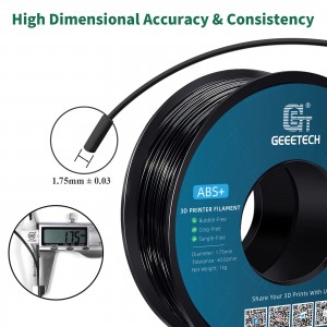 {10KG}ABS+  Black 3D Printer Filament 1.75mm 1kg/roll
