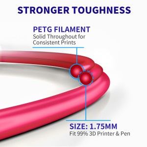 PETG Metal Pink 3D Printer Filament 1.75mm 1KG/Roll