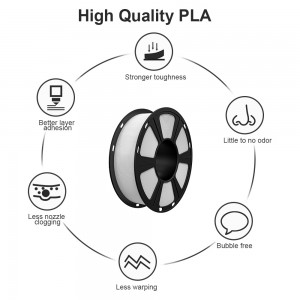 PLA  Matte White 3D Printer Filament 1.75mm 1kg/roll