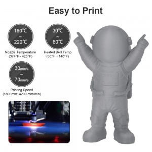 {6KG}PLA Matte Grey 3D Printer Filament 1.75mm 1kg/roll