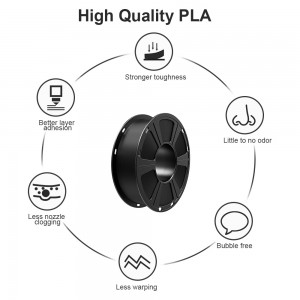 {10KG}PLA Matte Black 3D Printer Filament 1.75mm 1kg/roll