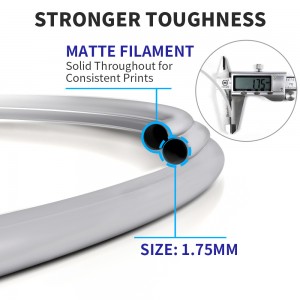 {10KG}PLA Matte Grey 3D Printer Filament 1.75mm 1kg/roll