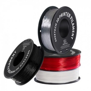 {4KG}TPU(Black+White+Transparent +Transparent Red) 3D Printer Filament 1.75mm 1kg/roll