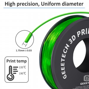 {6KG} TPU Transparent Green 3D Printer Filament 1.75mm 1kg/roll