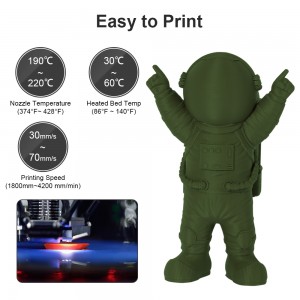{6KG}PLA Matte Green 3D Printer Filament 1.75mm 1kg/roll