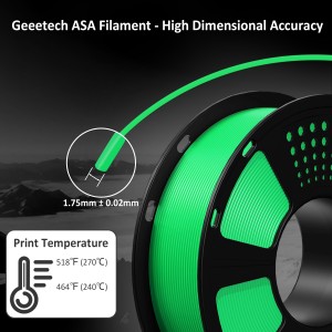ASA Green 3D Printer Filament 1.75mm 1kg/roll