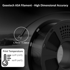 {6KG}ASA Black 3D Printer Filament 1.75mm 1kg/roll
