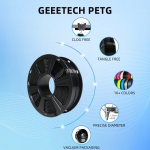 {6KG} PETG Black 3D Printer Filament 1.75mm 1kg/roll