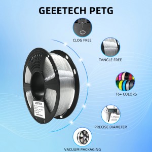 {6KG} PETG Transparent 3D Printer Filament 1.75mm 1kg/roll