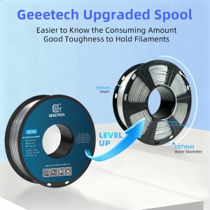 PETG Silver 3D Printer Filament 1.75mm 1kg/roll