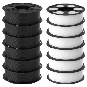 {12KG}PLA (Black + White ) 3D Printer Filament 1.75mm 1kg/roll