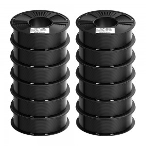{12KG}PLA Black 3D Printer Filament 1.75mm 1kg/roll