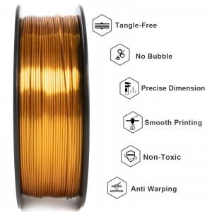 {6KG} PLA Silk Gold 3D Printer Filament 1.75mm 1kg/roll