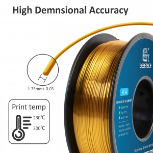 {6KG} PLA Silk Gold 3D Printer Filament 1.75mm 1kg/roll