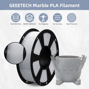 {6KG}PLA like Marble Grey 3D Printer Filament 1.75mm 1kg/roll