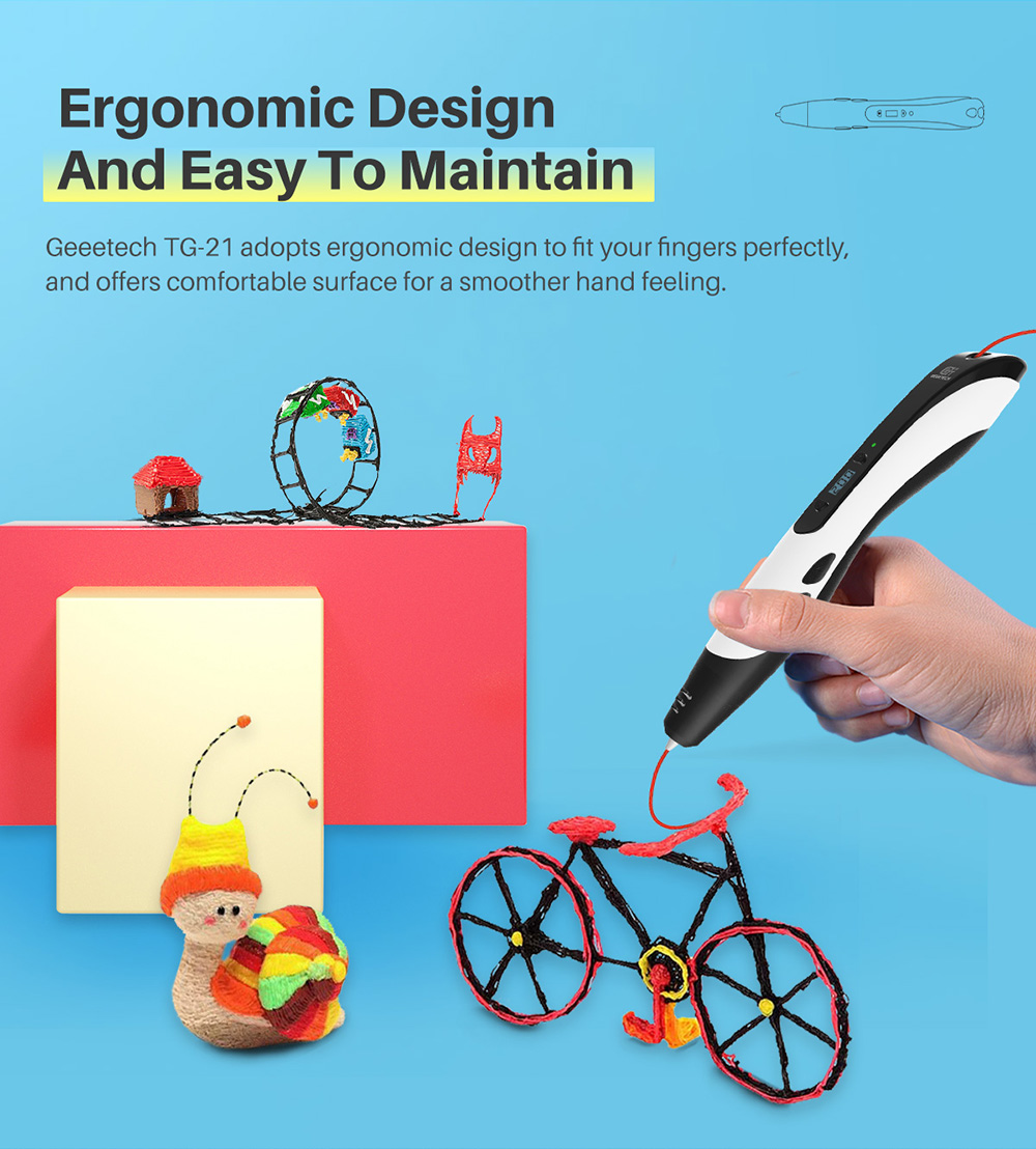 geeetech White TG-21 3D Printing Pen description of easy to maintain geeetech White TG-21 3D Printing Pen description of easy to maintain