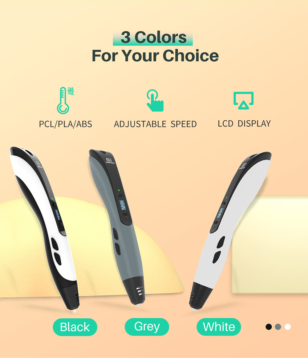 geeetech White TG-21 3D Printing Pen description of 3 colors geeetech White TG-21 3D Printing Pen description of 3 colors