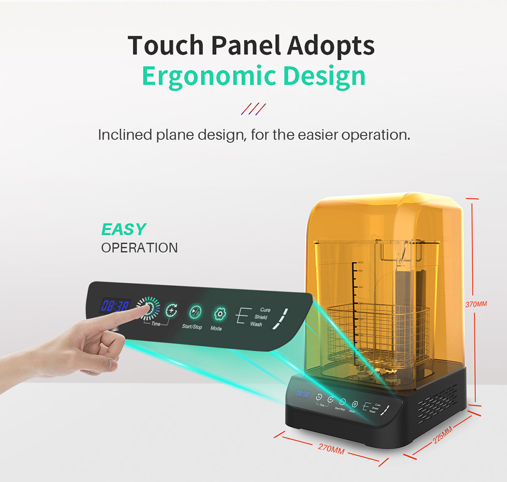 geeetech gcw01 wash & cure machine description of touch panel adopts ergonomic design geeetech gcw01 wash & cure machine description of touch panel adopts ergonomic design