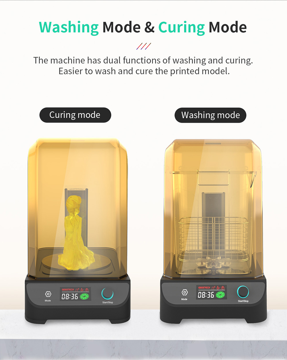 geeetech gcw02 wash and cure machine description of washing mode & curing mode geeetech gcw02 wash and cure machine description of washing mode & curing mode