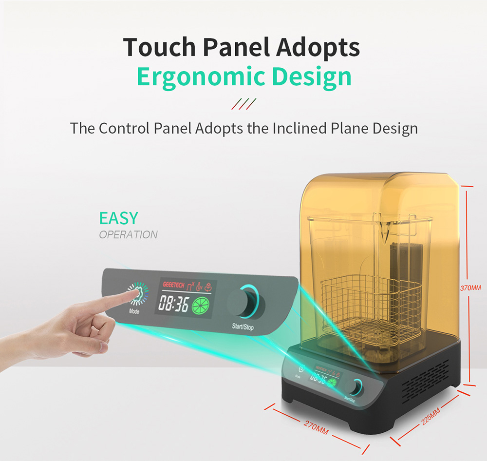 geeetech gcw02 wash and cure machine description of touch panel adopts ergonomic design geeetech gcw02 wash and cure machine description of touch panel adopts ergonomic design