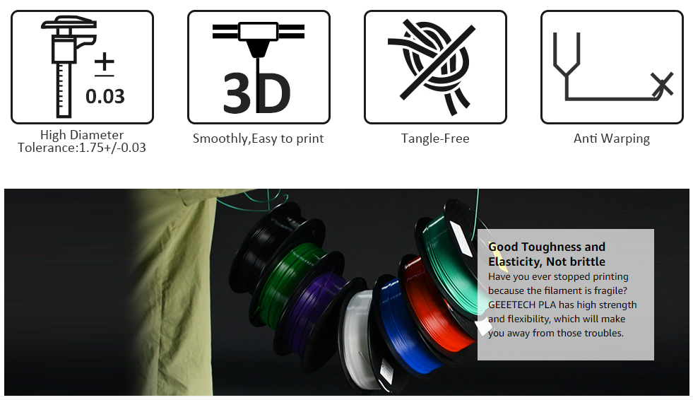 Geeetech PLA White filament advantage Geeetech PLA White filament advantage