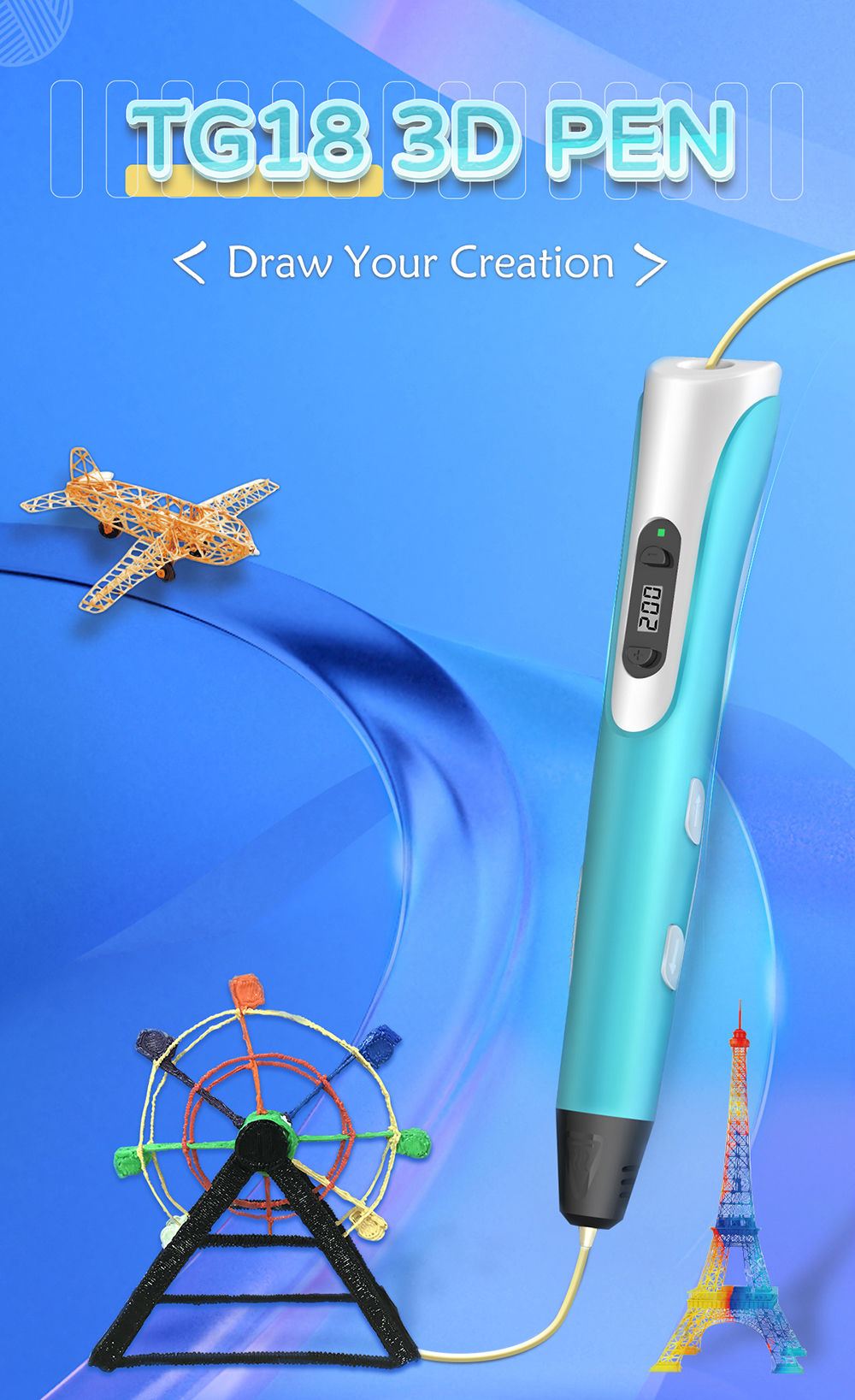 geeetech TG-18 3D Printing Pen description geeetech TG-18 3D Printing Pen description