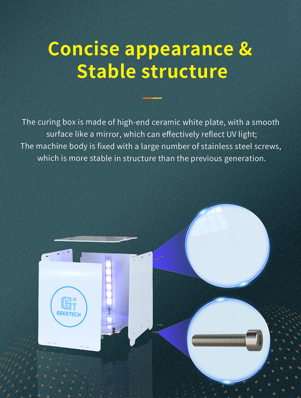geeetech cgb-2 resin curing light box descriptiion of concise appearance & stable structure geeetech cgb-2 resin curing light box descriptiion of concise appearance & stable structure
